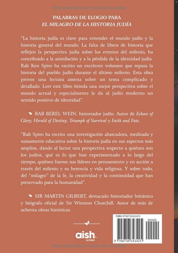 El Milagro De La Historia Judia: Desde Abraham Hasta El Esta