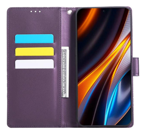 Funda De Piel Estampada Con Flores Para Xiaomi Poco X5/xiaom