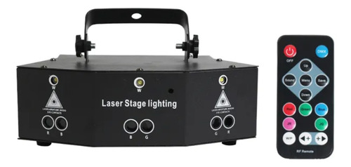 Luz De Escaneo Laser Rítmica Rgb Discoteca Gran Cubrimiento 