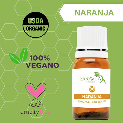 Aceite Esencial Naranja 100% Puro Organico 10ml