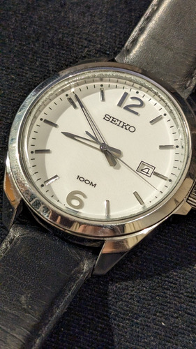 Reloj Seiko Elegante 100 Atmósferas Japonés Genuino