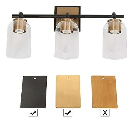 Zevni Lámpara De Tocador De Baño Con 3 Luces, Lámpara De Y X