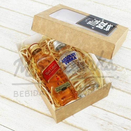 Kit Presente Minibox Queridinhas - Red Label / Vodka Absolut
