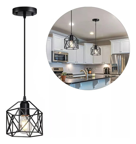 Lámpara De Techo E26 Para Iluminación Del Hogar, 1 Pieza Negro