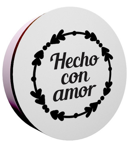 Sello Deco Para Emprendedores Hecho Con Amor Marco Circular