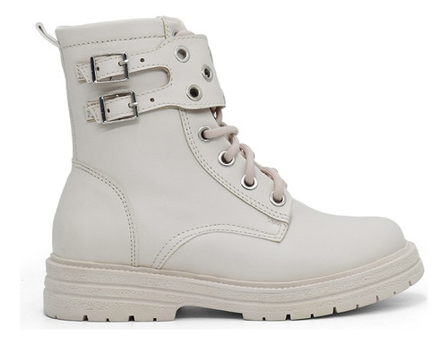 Botin De Niña Par&ss Mv23-lua Hueso