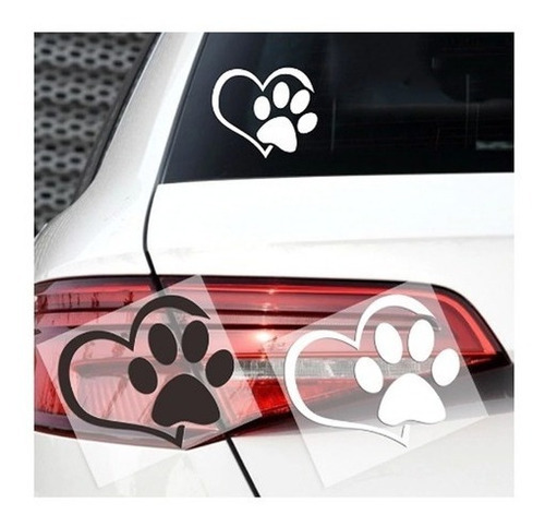 Calcomanía Adhesivo Huellas De Perro Para Carro (2 Pares)