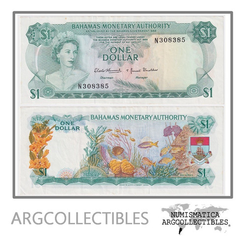 Bahamas Billete 1 Dolar 1968 P-27 Xf+