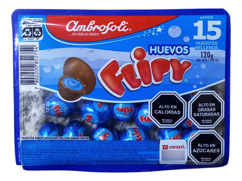 Huevitos De Pascua Flipy Chocolate Rellenos Frutal 15 Huevos