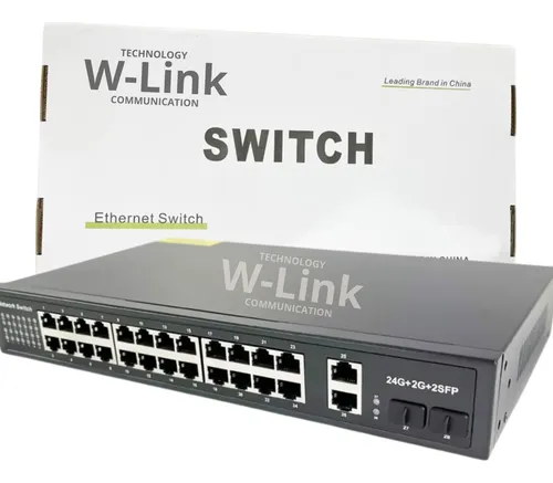 W-link Switch Gb 24gb+2gb+2sfp Montar En Rack, Metal Autom.