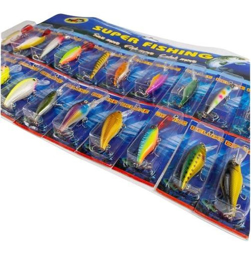 Kit De 20 Señuelos Tipo Mojarra Combo Set Artificial