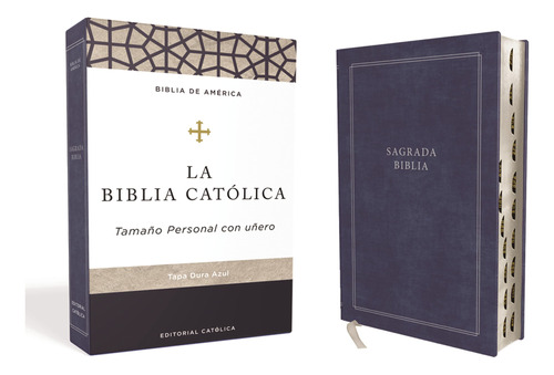 Libro : Biblia Catolica Tapa Dura, Azul, Tamaño Personal..