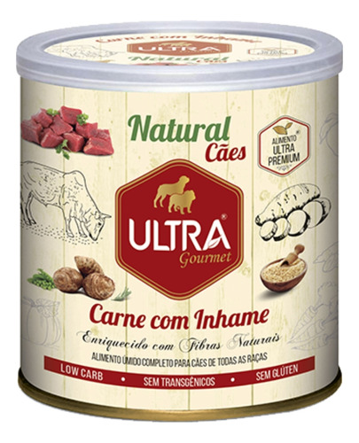 Ração Úmida Ultra Gourmet Para Cães Carne E Inhame 300g