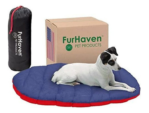 Furhaven Trail Pup Travel Dog Bed Pillow Mat W/stuff Sack - 