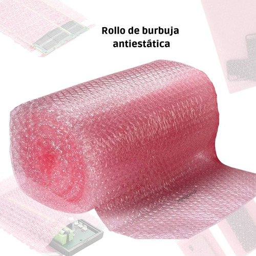 Rollo Burbuja Rosa Antiestatica 1/2 Mini 60cm X 20m