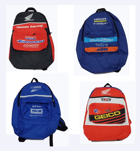 Mochila Casual Modelos Varios Ktm Honda Yamaha Solomototeam