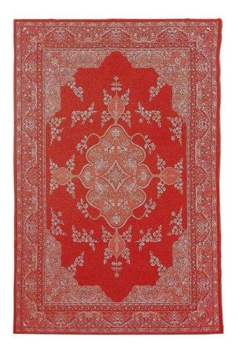 Tapete Sala Tabriz Vermelho 100x150 Cm Classico Tipo Belga