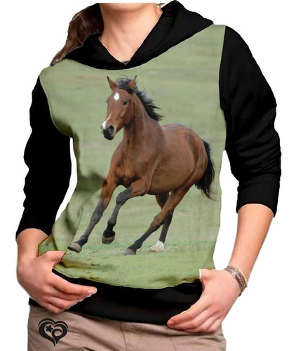 Moletom De Cavalo Feminino Animal Blusa Casaco Gramado