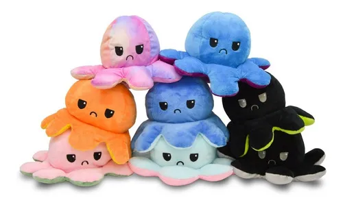 Pulpo reversible online rosado y azul