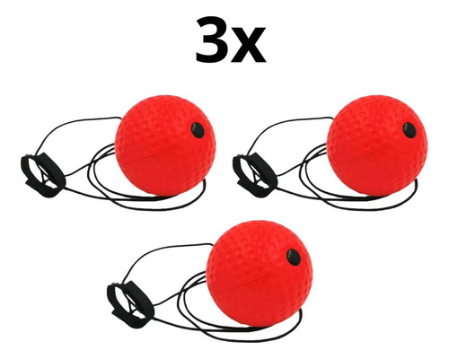 Kit 3x Bolinha Treino Academia Agilidade Reflexo Boxe
