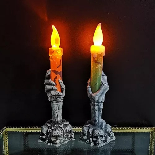 Conjunto De 4 Luzes De Velas Para Centros De Mesa De Natal A