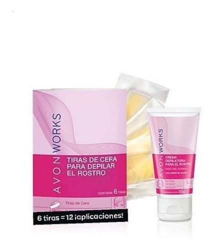 Tiras Depilar X 6 + Crema Depilatoria Rostro Set X 2 Avon