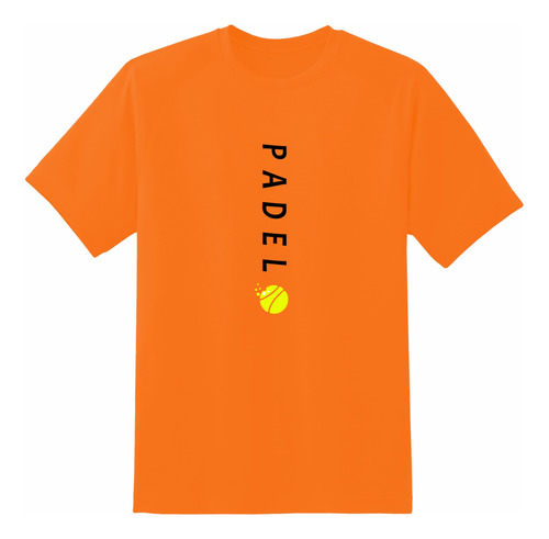 Remera Deportiva Padel Del S Al Xxl Color Naranja Fluor M2