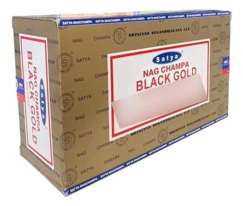 Incenso Meditação Massala Black Gold Satya Cx C 12 Var