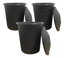 Comprar Combo 3 Cestos Tachos De Basura Residuos Eco 8 Lts Con Tapa.