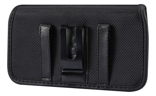 Funda Negra De Cuero Tipo Riñonera Para Hombre