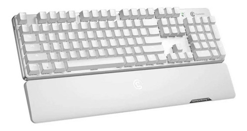 Teclado gamer bluetooth GameSir GK300 QWERTY inglês US cor white com luz branco