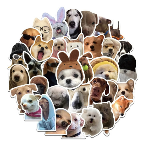 Set De 50 Stickers Perritos Divertidos Regalo Dog Lover