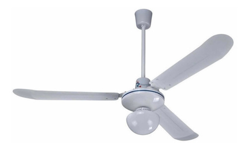 Ventilador de techo Zmartech VT56ZTL blanco con 3 aspas, 56" de diámetro