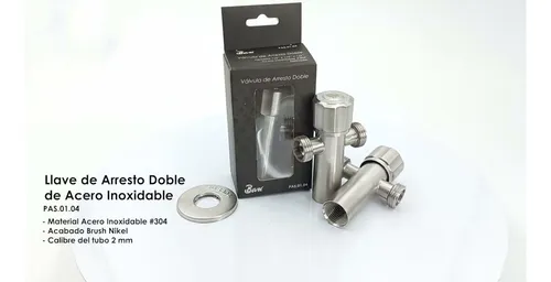 comprar Bar Llave De Arresto Doble Salida Satinado Redondo