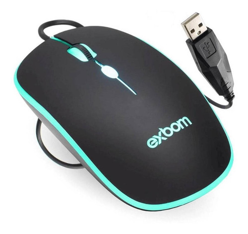 Imagem 3 de 3 de Kit de teclado e mouse gamer Exbom BK-G550 Português Brasil de cor preto