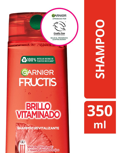 Shampoo Cabello Opaco Brillo Vitaminado X350 Fructis Garnier