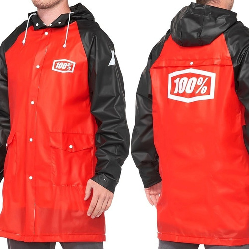 Impermeable 100% Mechanic's Raincoat - Rojo Y Negro 