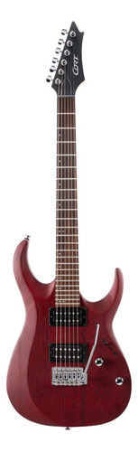 Guitarra elétrica Cort X Series X100 de  meranti black cherry poro aberto com diapasão de jatobá