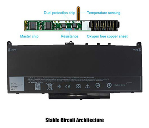 Batería De Computadora Portátil Vinpera 55wh J60j5