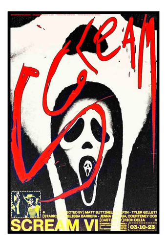 Cuadro Premium Poster 33x48cm Scream Parte 6