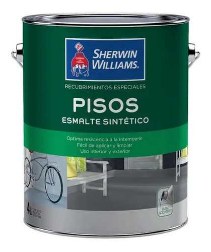 Pintura Esmalte Para Pisos Sw  Blanco 1 Lt.