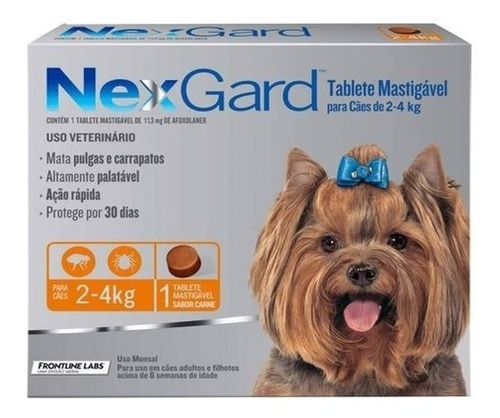 Pastilla Antipulgas Nexgard Perros 2 A 4 Kg