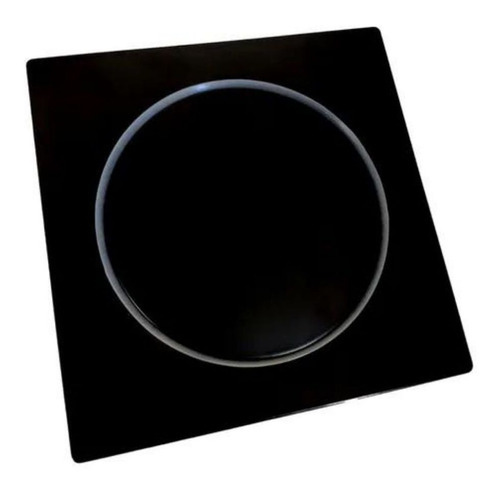 Ralo Quadrado Flvx Hidro Inox Black Click 15x15cm