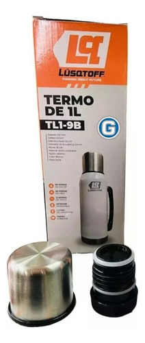 Termo Acero Inoxidable Lüsqtoff 1 Lt Blanco Frío Calor Stan