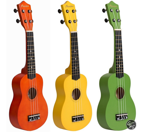 Imagen 10 de 10 de Pack Ukelele Electroacustico Soprano Colores Afinador Funda