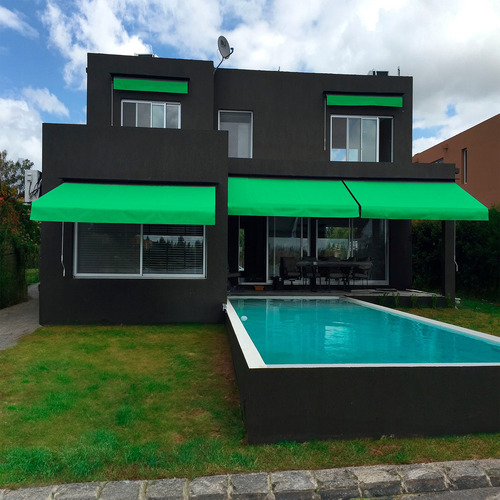 Toldo 2 Em 1 Retrátil Proteção Uv 3,00 X 2,00 X 1,50 Cor Verde