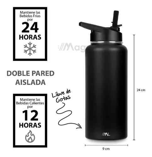 Botella de agua térmica de acero inoxidable para niños que mantiene las  bebidas calientes y frías todo el día, grande de 12 onzas. Capacidad, tapa