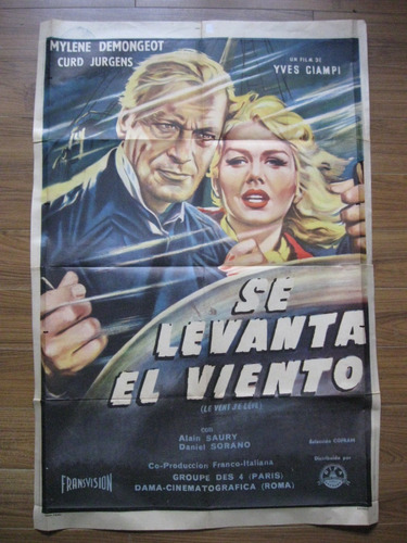 Poster Afiche Cine Se Levanta El Viento, Demongeot, Jurgens