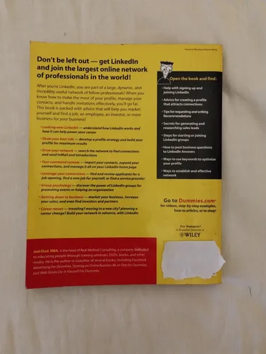 Libro De Linkedin For Dummies En Ingles Joel Elad (Usado)