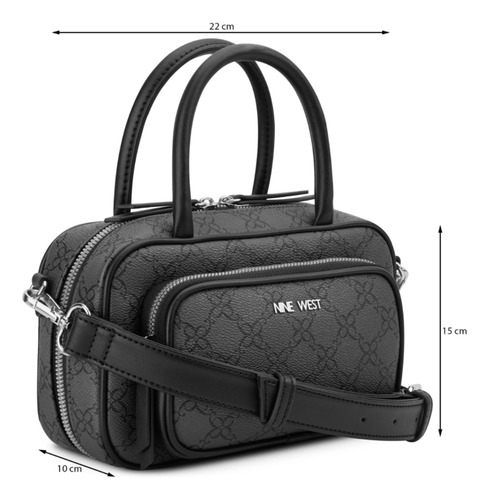 Bolsa Satchel Para Mujer Nine West Negro Nyc527376 Color Multicolor